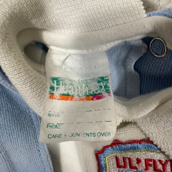 Vtg Healthtex Baby Boys Velour Jumper One Piece Size 6-9 months Lil Flyer - Picture 4 of 5